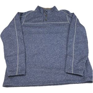 RedHead 1/4 Button Pullover Men's Size‎ Large Blue Long Sleeves